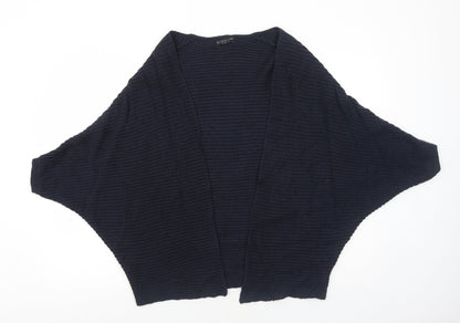 F&F Womens Blue V-Neck Acrylic Cardigan Jumper Size 8