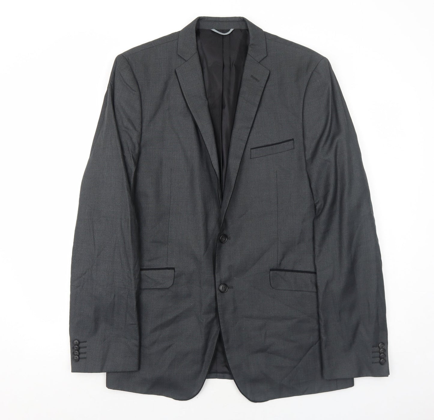 Mens UK Size 42 Burton Regular Grey Suit Jacket