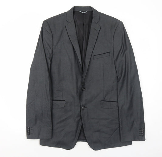 Mens UK Size 42 Burton Regular Grey Suit Jacket