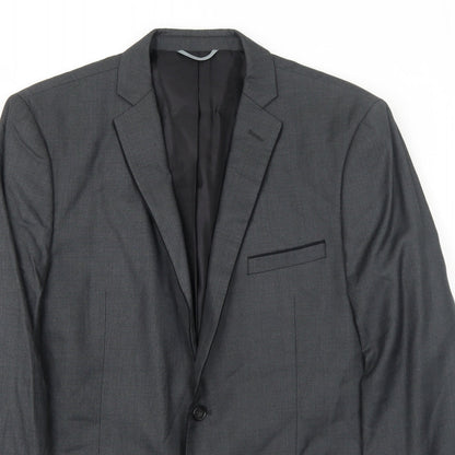 Mens UK Size 42 Burton Regular Grey Suit Jacket