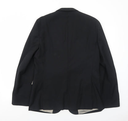 Mens UK Size 42 Topman Regular Black Suit Jacket