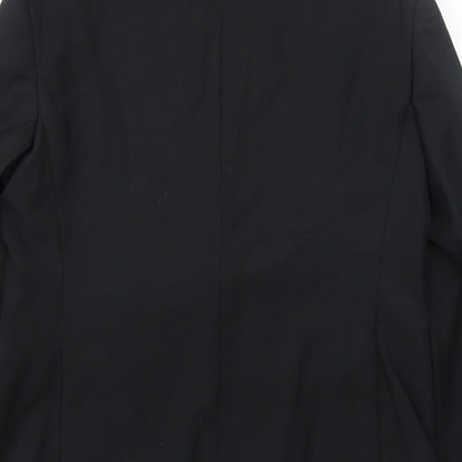 Mens UK Size 42 Topman Regular Black Suit Jacket