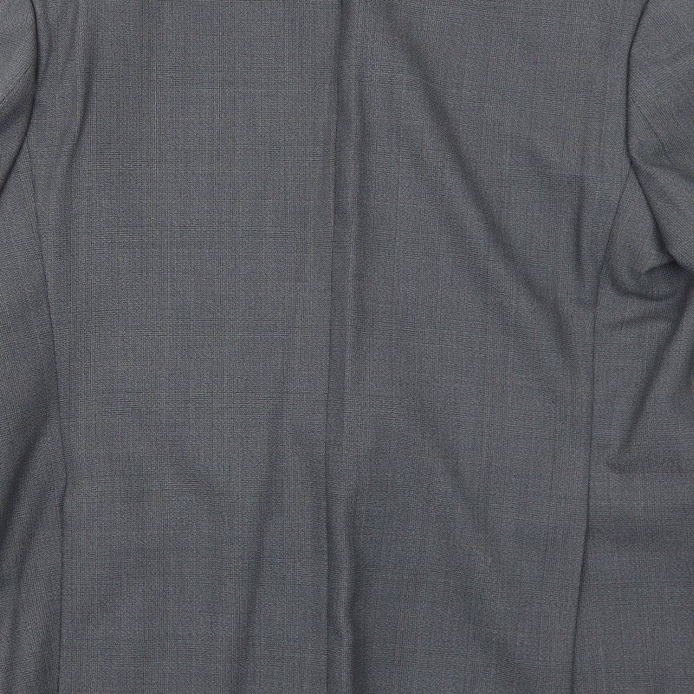 Max Chans Mens Grey Polyester Jacket Suit Jacket Size 44 Regular