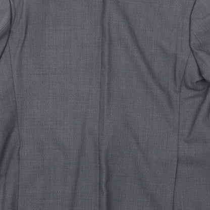Max Chans Mens Grey Polyester Jacket Suit Jacket Size 44 Regular