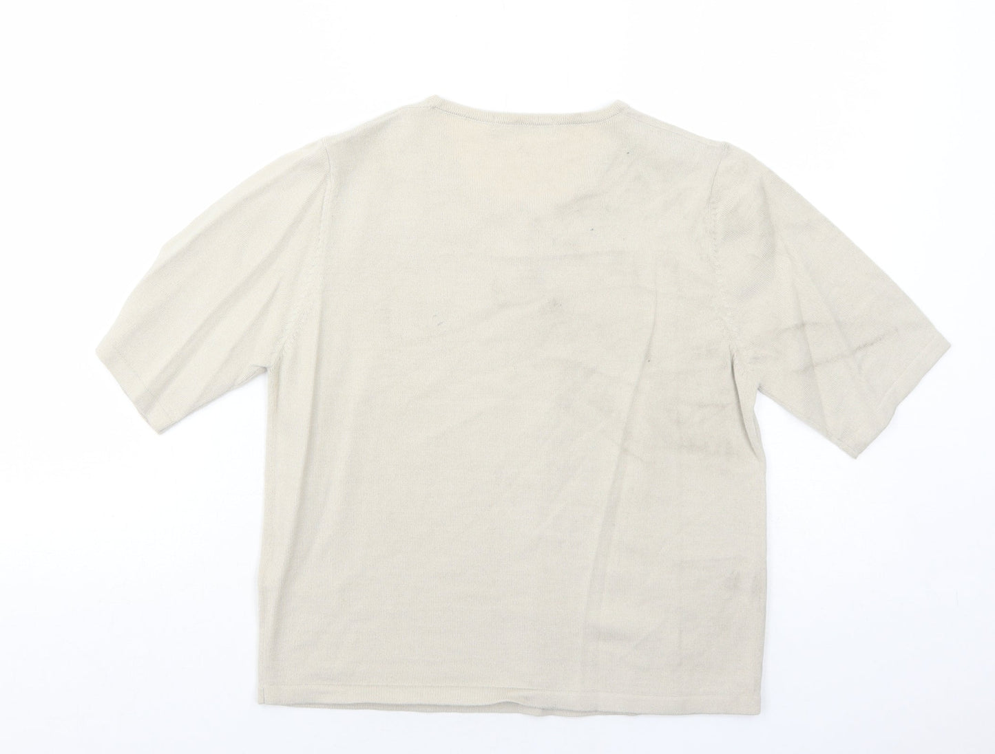 Womens UK Size 16 Marks and Spencer Beige Pullover Jumper