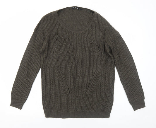 Womens UK Size 12 Brave Soul Brown Pullover Jumper