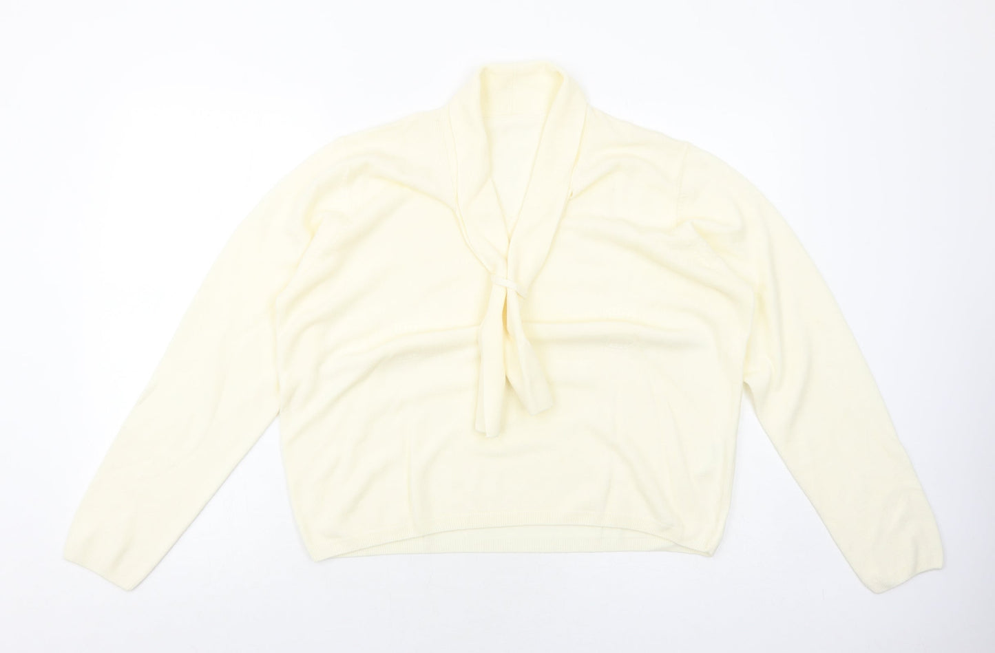 Womens UK Size 18 Preworn Ivory Pullover Jumper