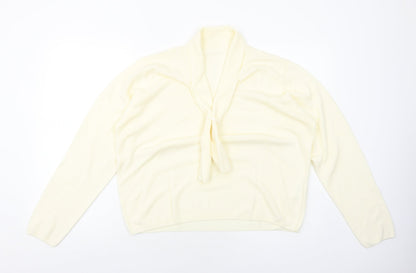 Womens UK Size 18 Preworn Ivory Pullover Jumper