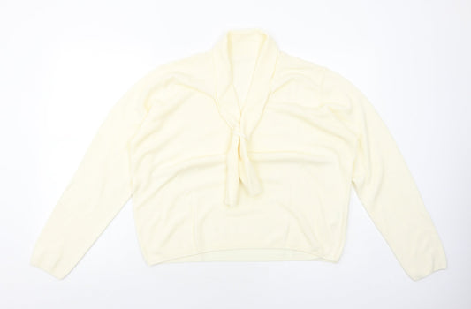 Womens UK Size 18 Preworn Ivory Pullover Jumper
