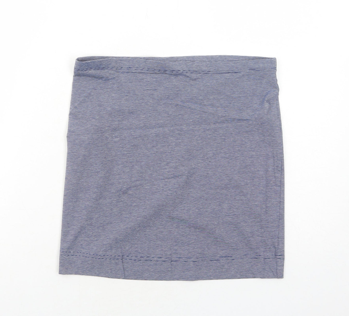H&M Womens Blue Striped Cotton Bandage Skirt Size S