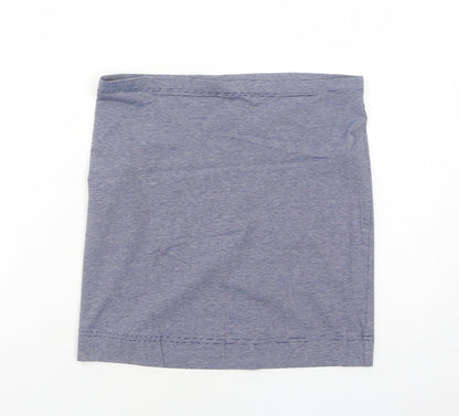 H&M Womens Blue Striped Cotton Bandage Skirt Size S
