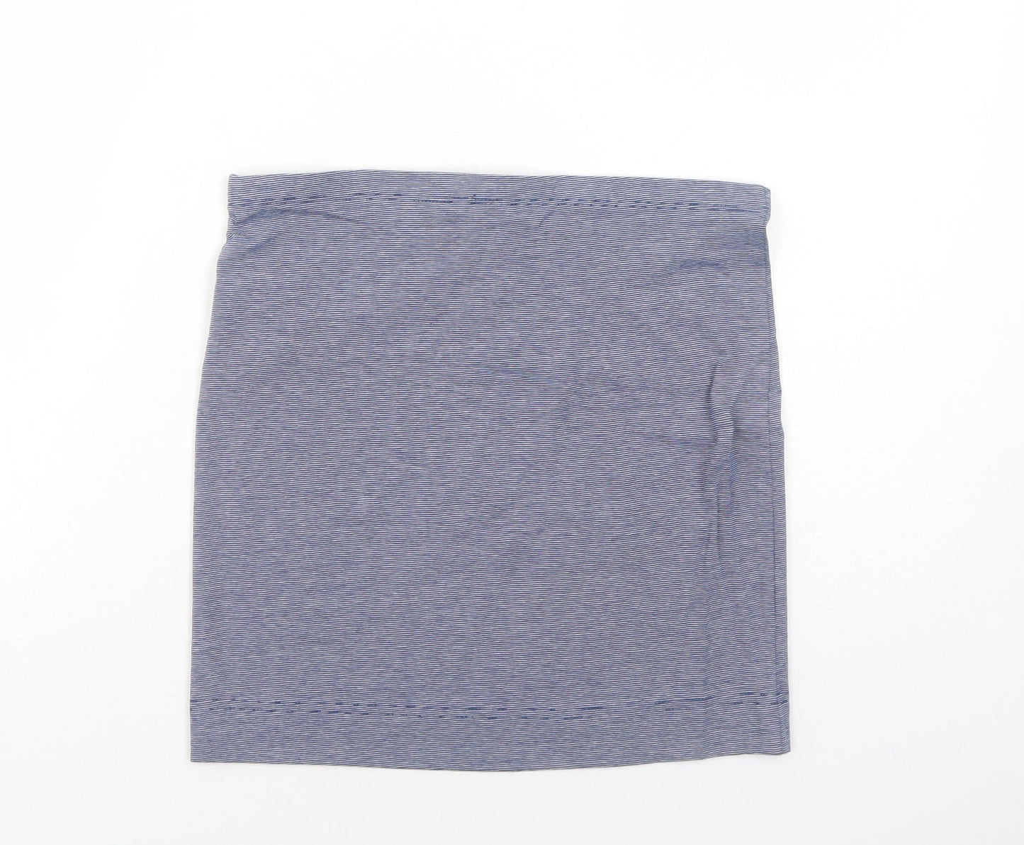 H&M Womens Blue Striped Cotton Bandage Skirt Size S
