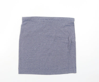 H&M Womens Blue Striped Cotton Bandage Skirt Size S