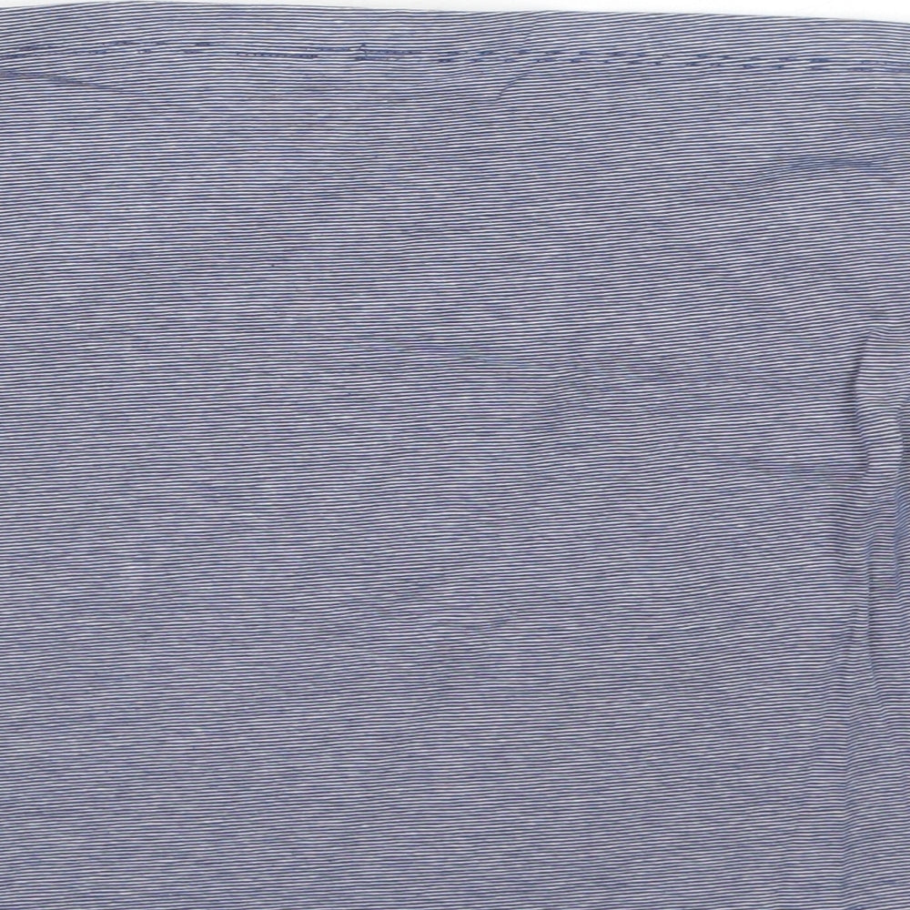 H&M Womens Blue Striped Cotton Bandage Skirt Size S