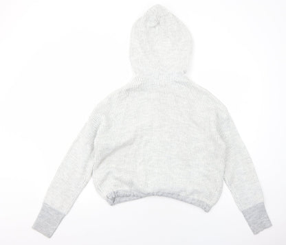 Primark Womens Grey Acrylic Pullover Hoodie Size XS Pullover