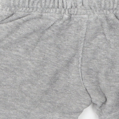 NEXT Baby Grey Cotton Cropped Trousers Size 12-18 Months Drawstring - Mickey Mouse