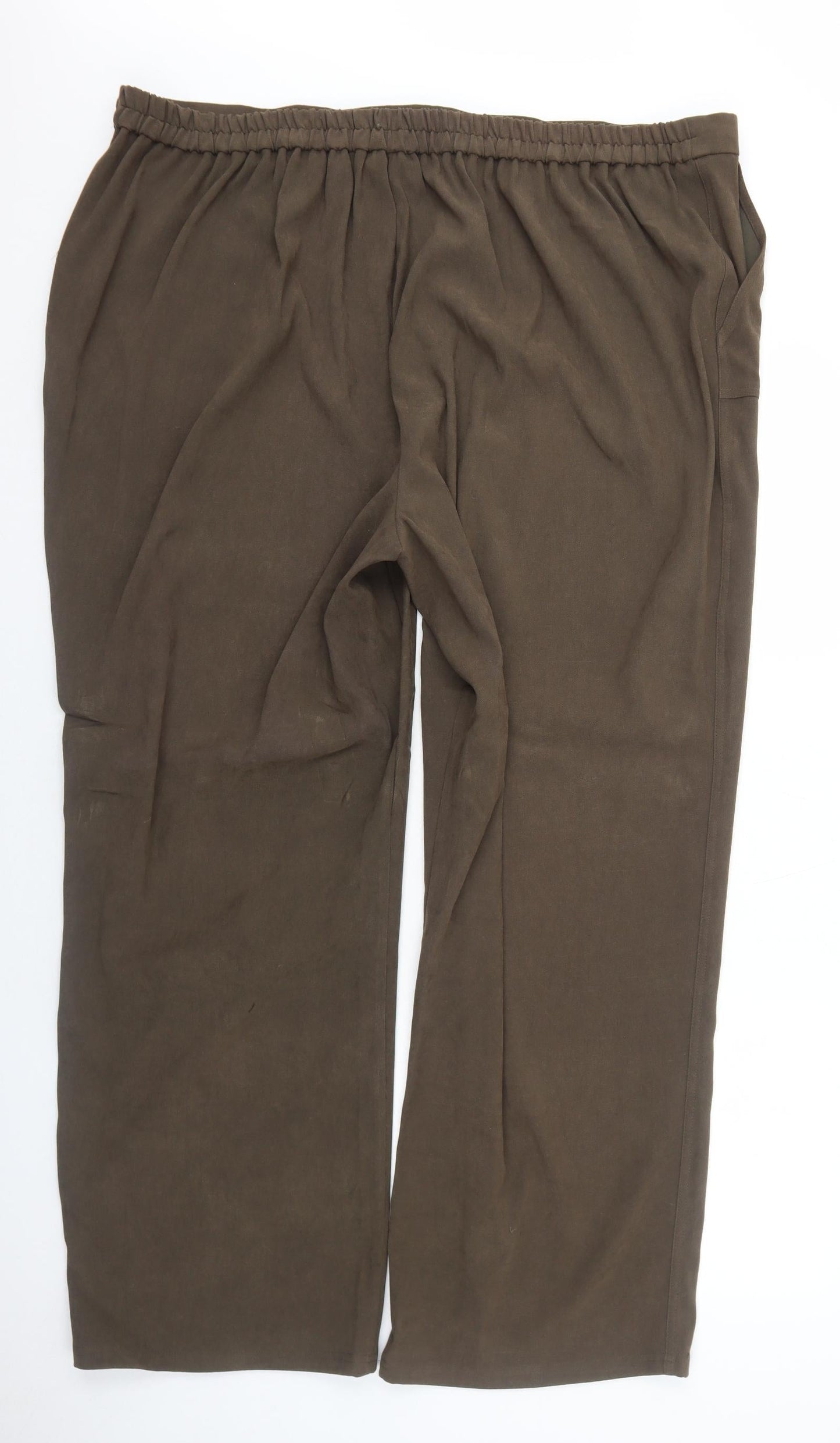 Womens UK Size 30 Casual Comfort Regular Fit  Brown Trousers