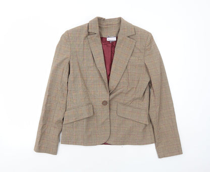 Womens UK Size 10 Preworn Regular Brown Blazer