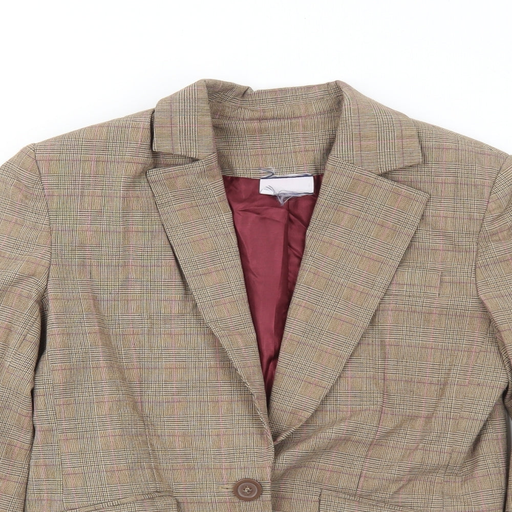 Womens UK Size 10 Preworn Regular Brown Blazer