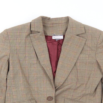 Womens UK Size 10 Preworn Regular Brown Blazer