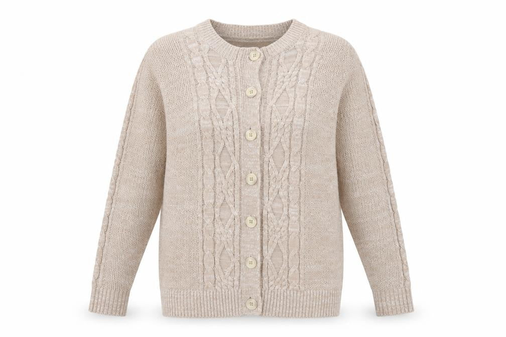 Womens UK Size M Bonmarché Beige Cardigan Jumper