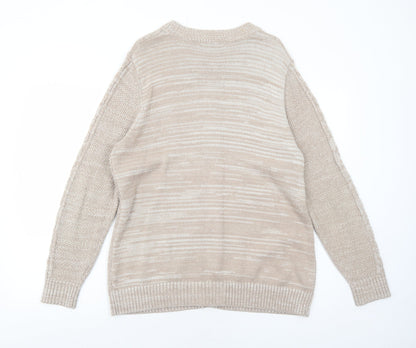 Womens UK Size M Bonmarché Beige Cardigan Jumper