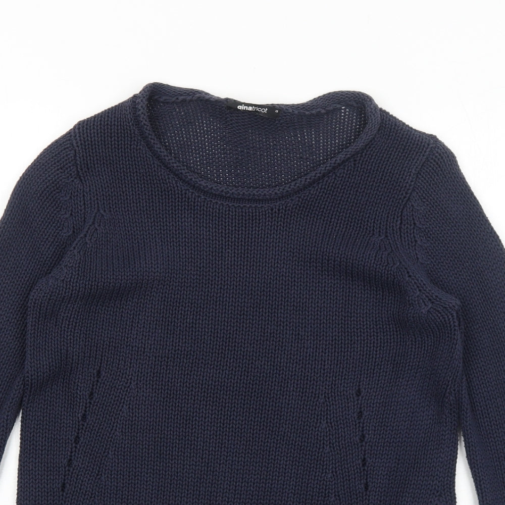 Womens UK Size XS Gina Tricot Blue Pullover Jumper