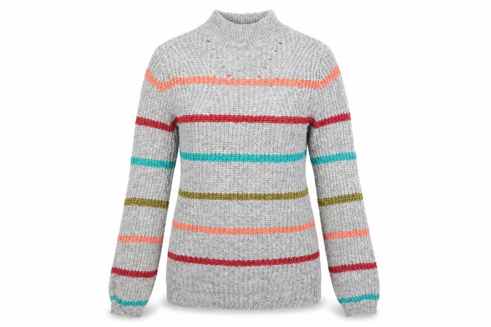 Womens UK Size XS Papaya Grey Pullover Jumper