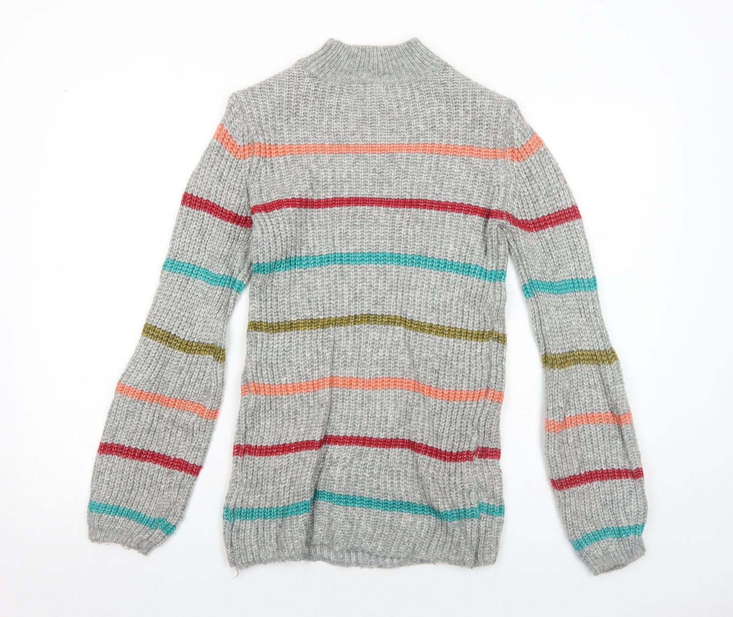 Womens UK Size XS Papaya Grey Pullover Jumper
