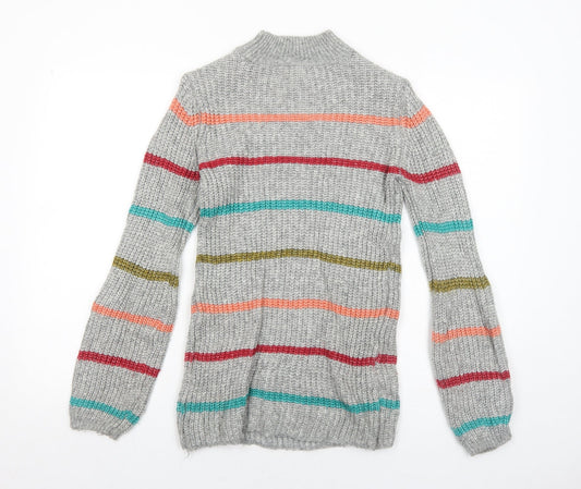 Womens UK Size XS Papaya Grey Pullover Jumper