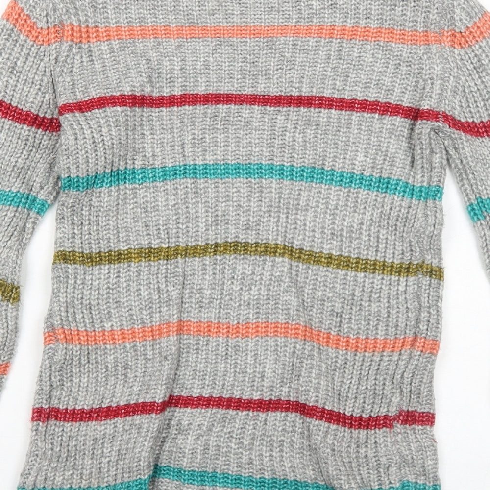 Womens UK Size XS Papaya Grey Pullover Jumper