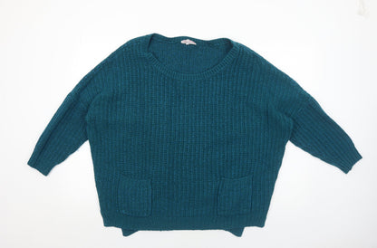 Womens UK Size S Be Beau Blue Pullover Jumper