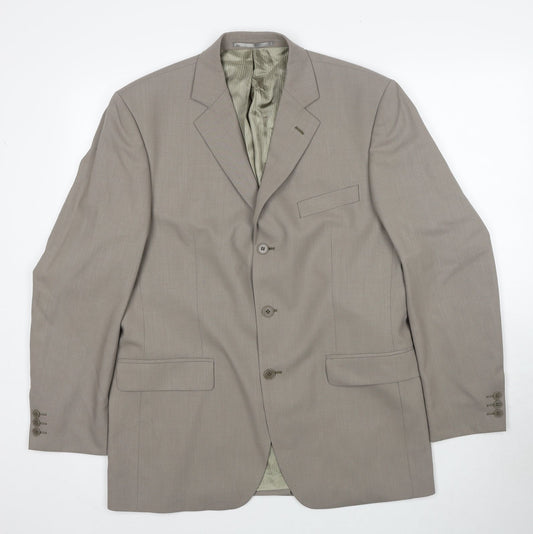 Mens UK Size 40 Burton Regular Beige Suit Jacket