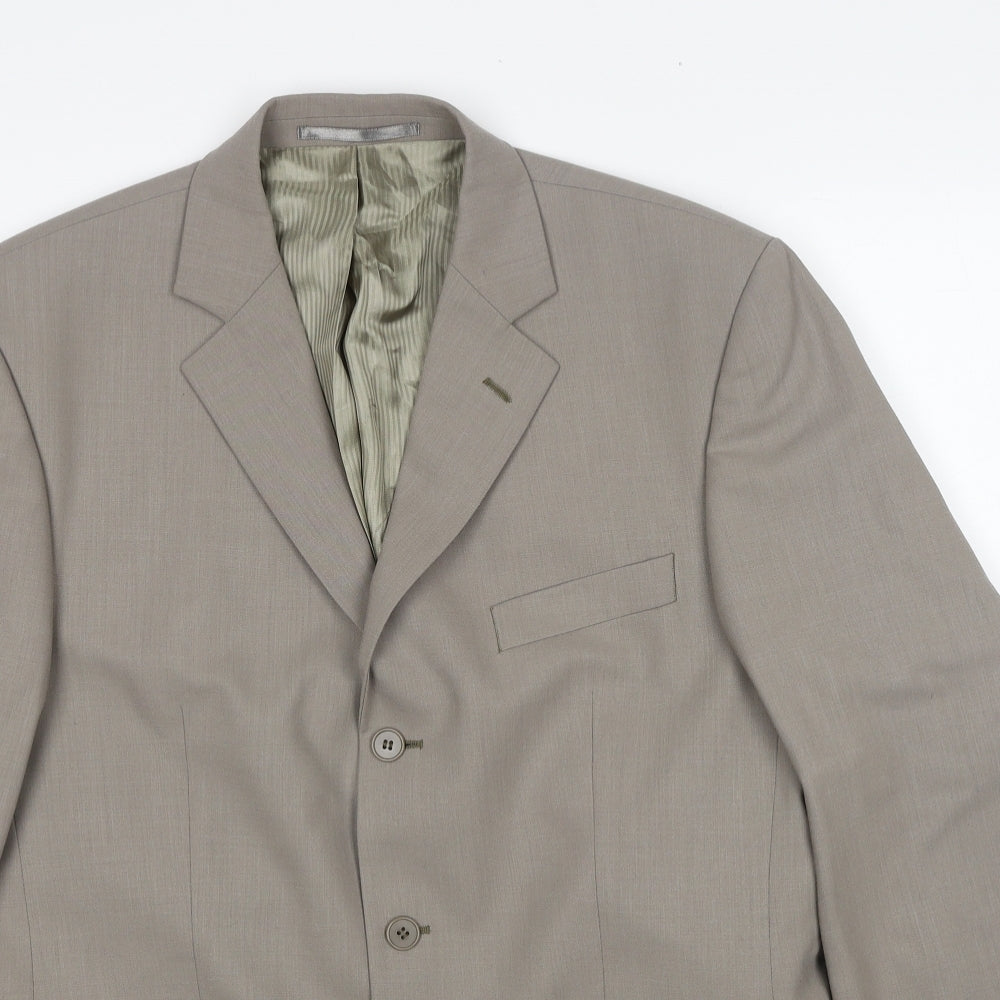 Mens UK Size 40 Burton Regular Beige Suit Jacket