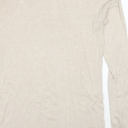 Atmosphere Womens Beige Boat Neck Viscose Pullover Jumper Size 8