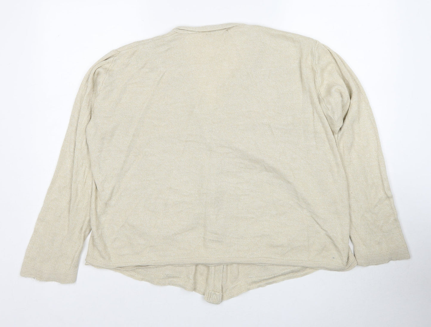 Womens UK Size XL ME Beige Cardigan Jumper