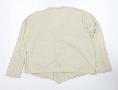 Womens UK Size XL ME Beige Cardigan Jumper