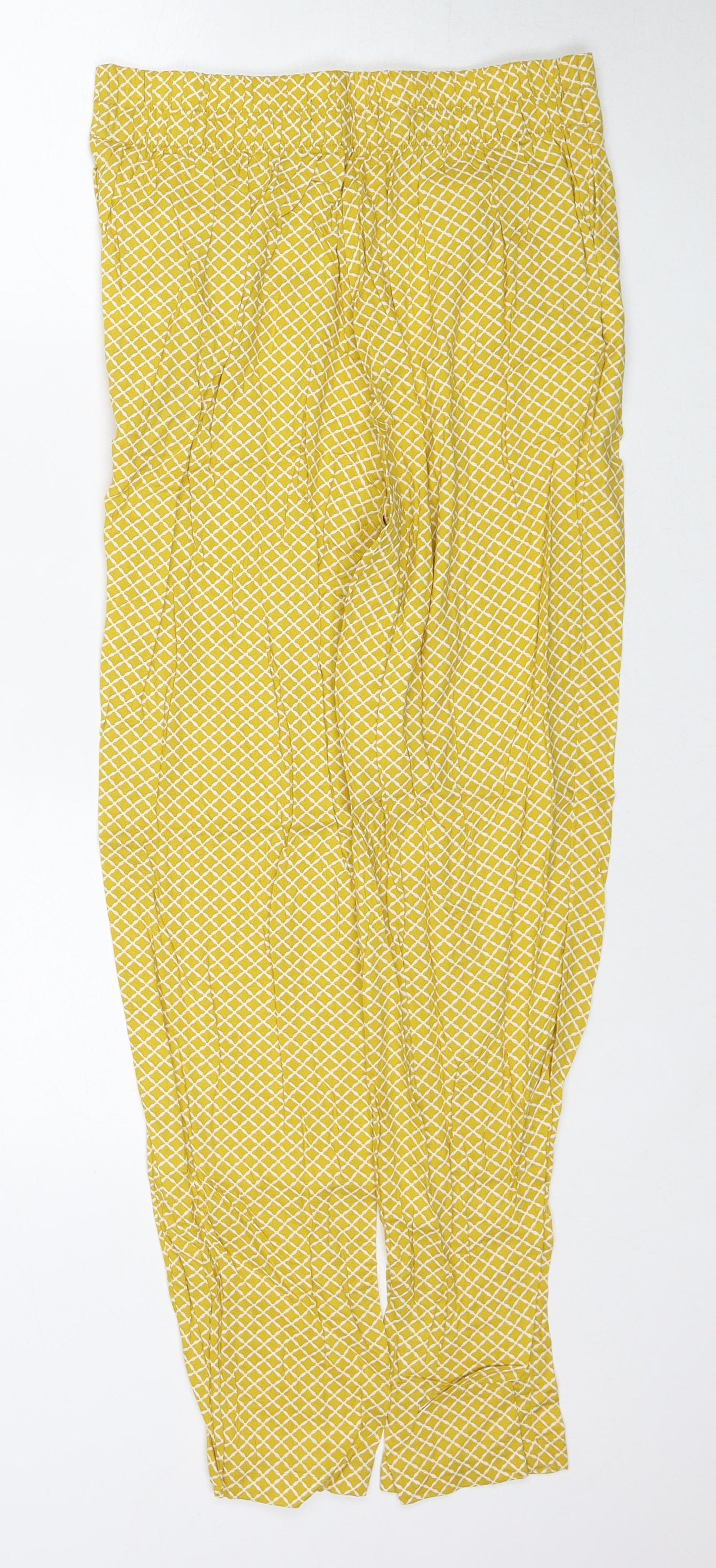 Womens UK Size 8 Marks and Spencer Regular Fit  Yellow Trousers