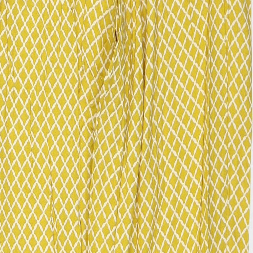 Womens UK Size 8 Marks and Spencer Regular Fit  Yellow Trousers