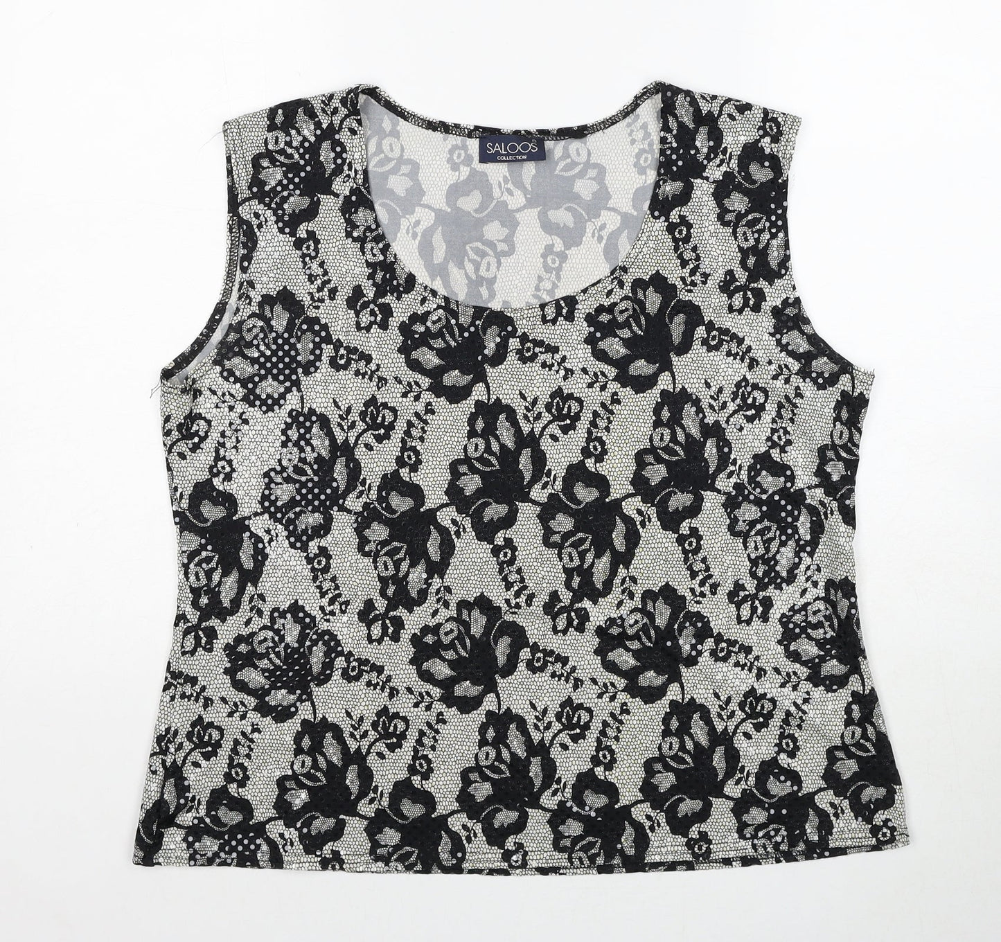 Womens UK Size L Saloos Black Basic Blouse
