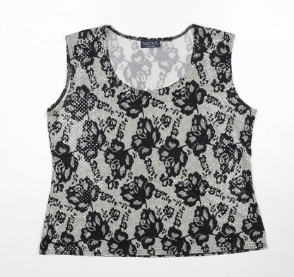 Womens UK Size L Saloos Black Basic Blouse