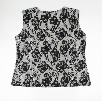 Womens UK Size L Saloos Black Basic Blouse
