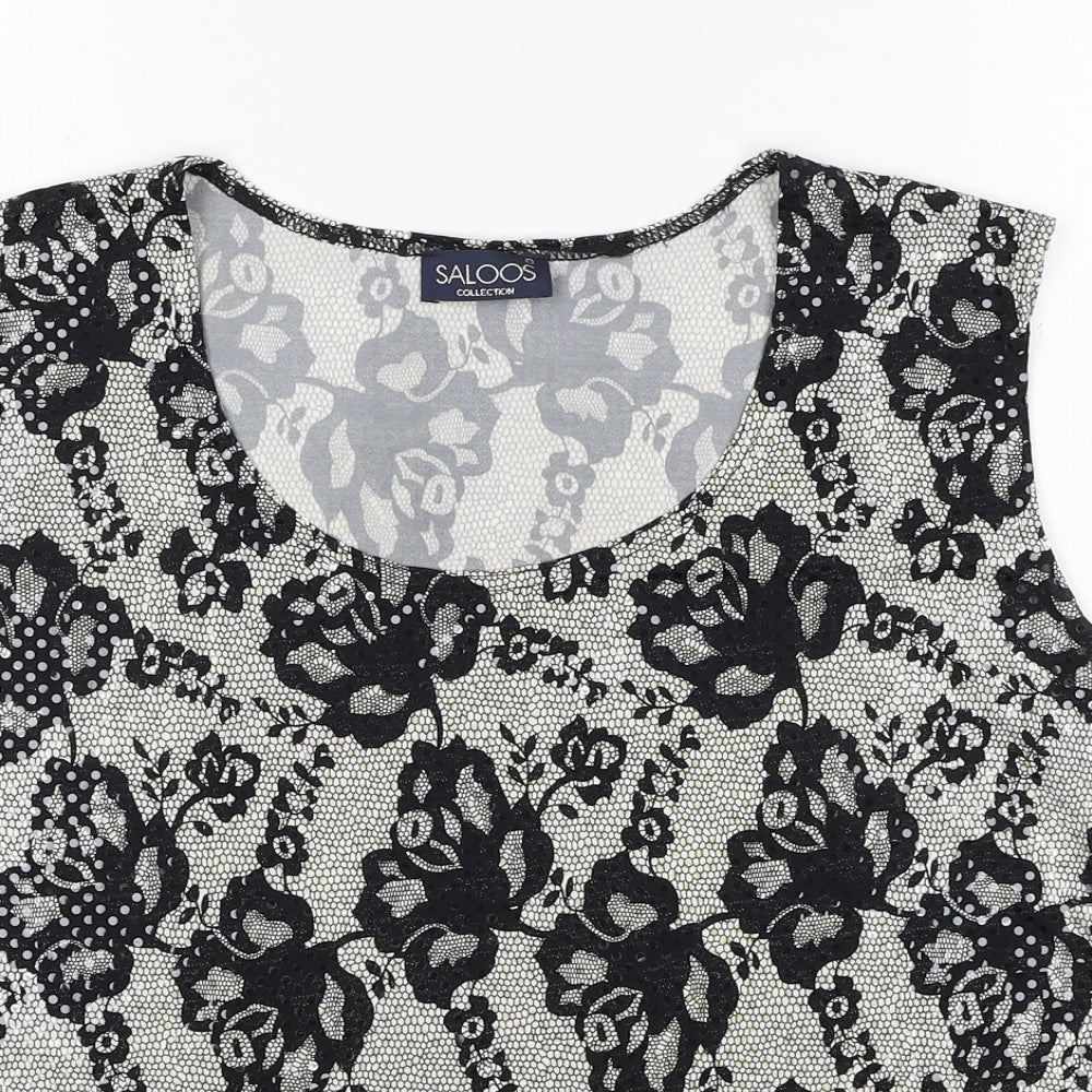 Womens UK Size L Saloos Black Basic Blouse