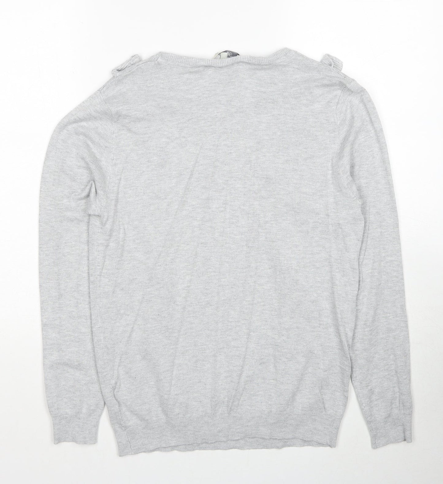 Womens UK Size 12 Peacocks Grey Pullover Jumper