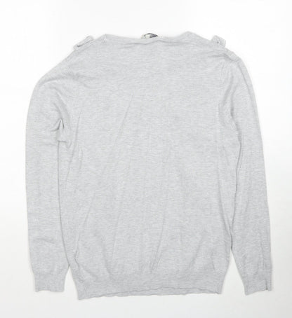 Womens UK Size 12 Peacocks Grey Pullover Jumper