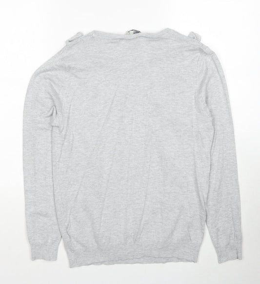 Womens UK Size 12 Peacocks Grey Pullover Jumper