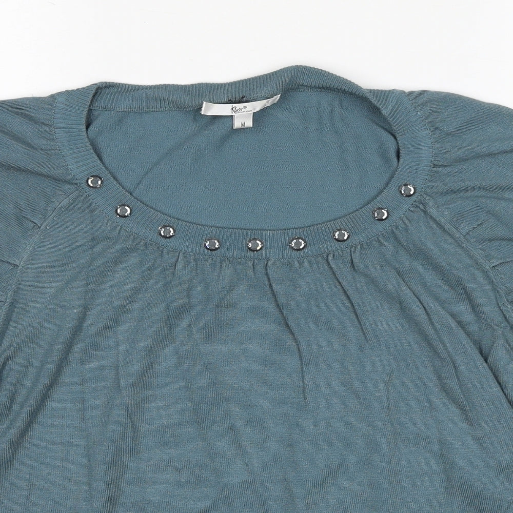 Womens UK Size M Klass Blue Pullover Jumper