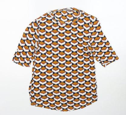 Womens UK Size 8 Marks and Spencer Orange Basic Blouse