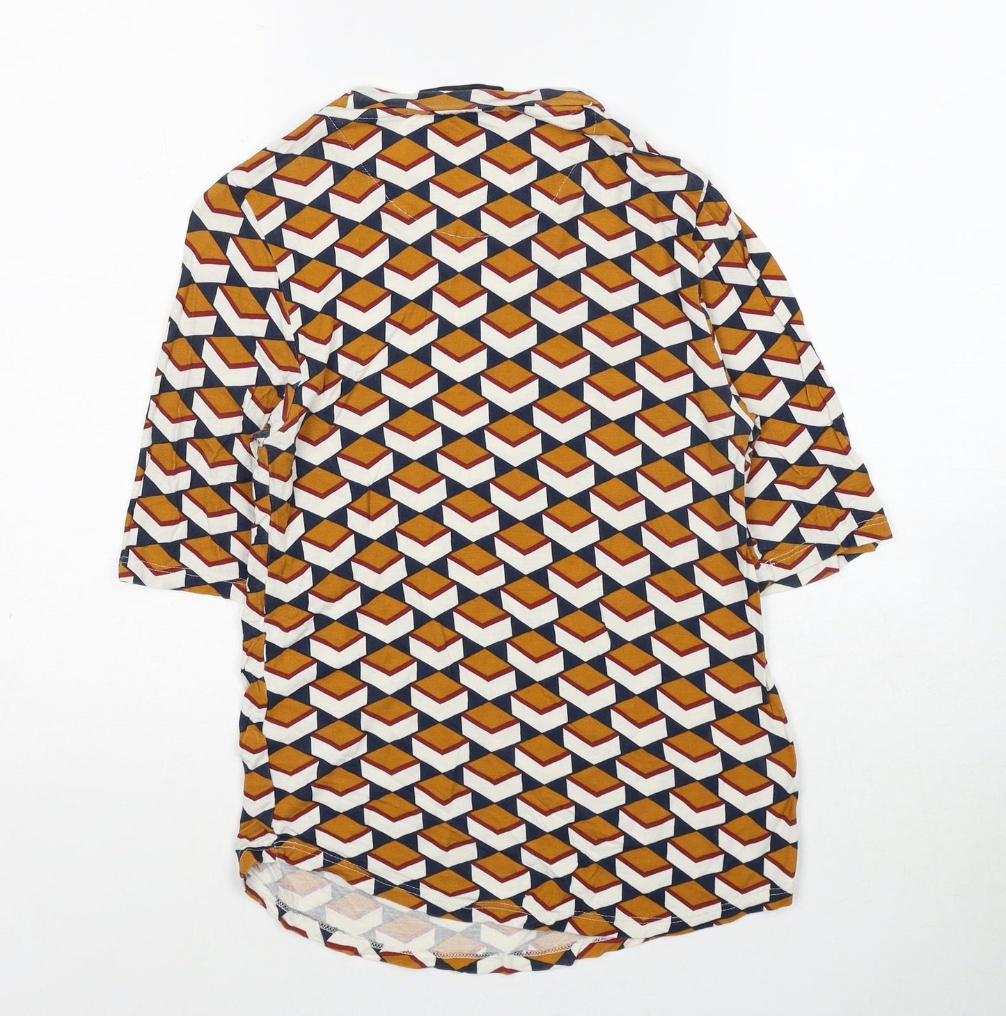 Womens UK Size 8 Marks and Spencer Orange Basic Blouse