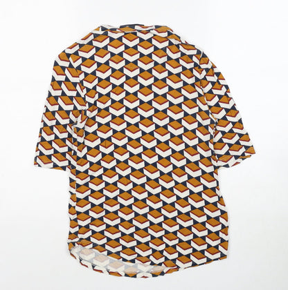 Womens UK Size 8 Marks and Spencer Orange Basic Blouse